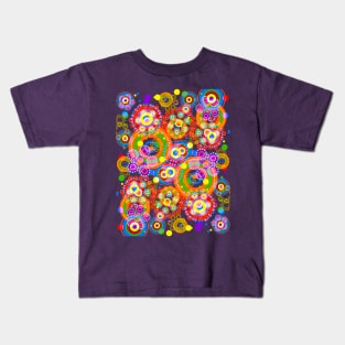 Psychedelic Trippy Abstract black light Art Kids T-Shirt